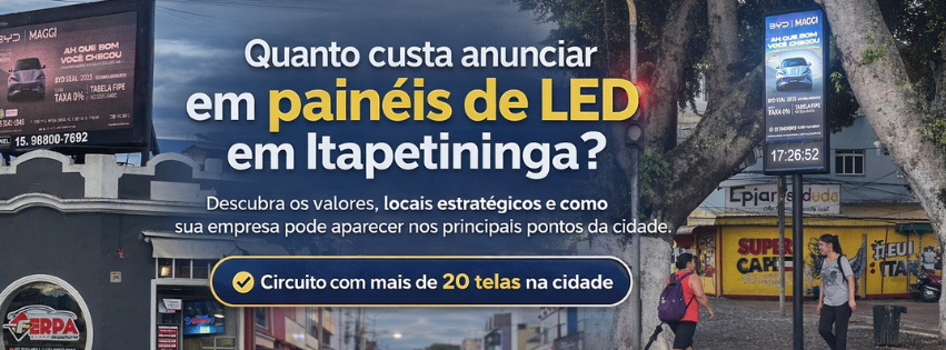Quanto custa anunciar em Itapetininga